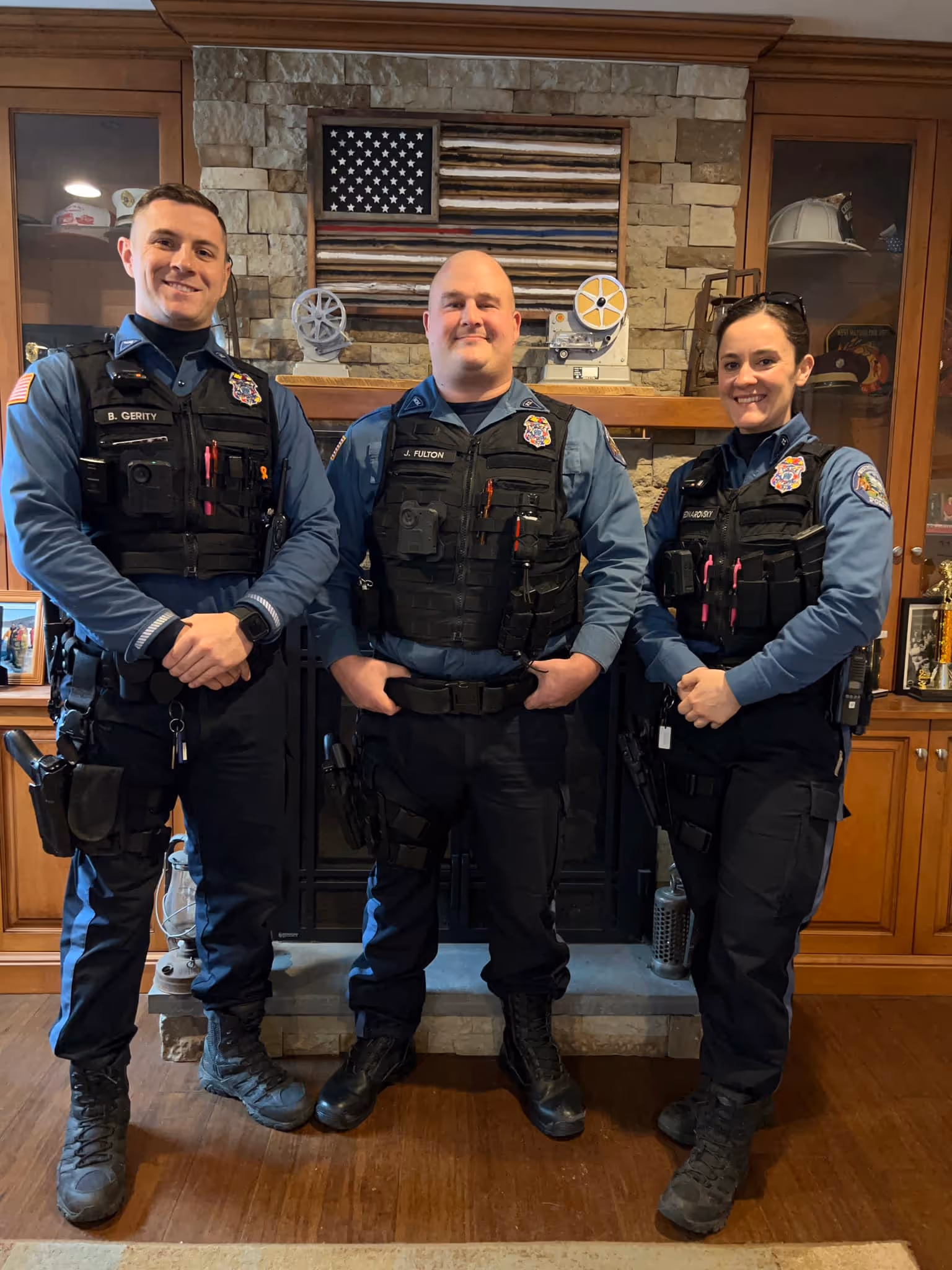 West Milford PBA Local 162 police officers standing in uniform