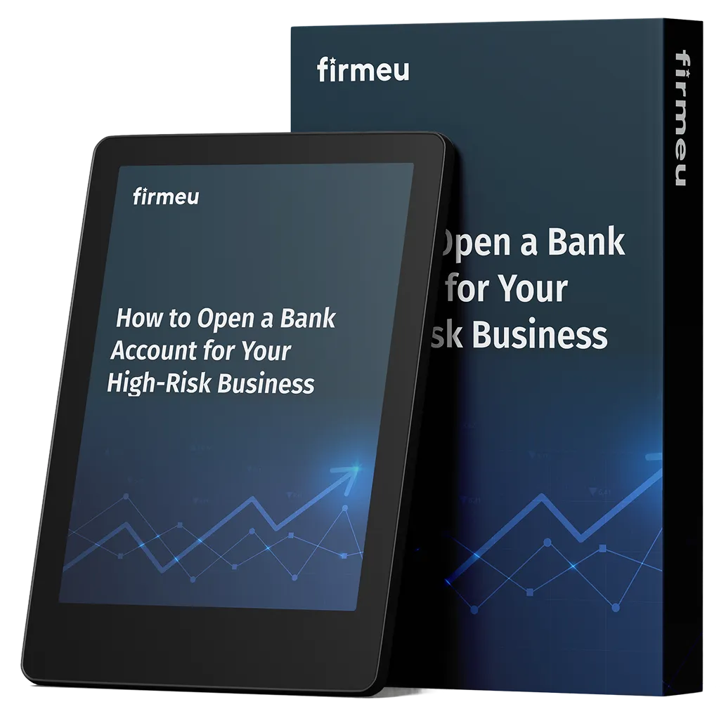 E-book mock up How to open a back account for high-risk businesses