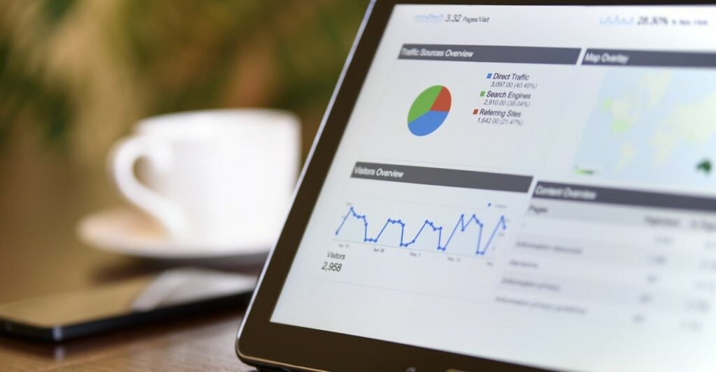 A close-up photo of charts on a tablet screen