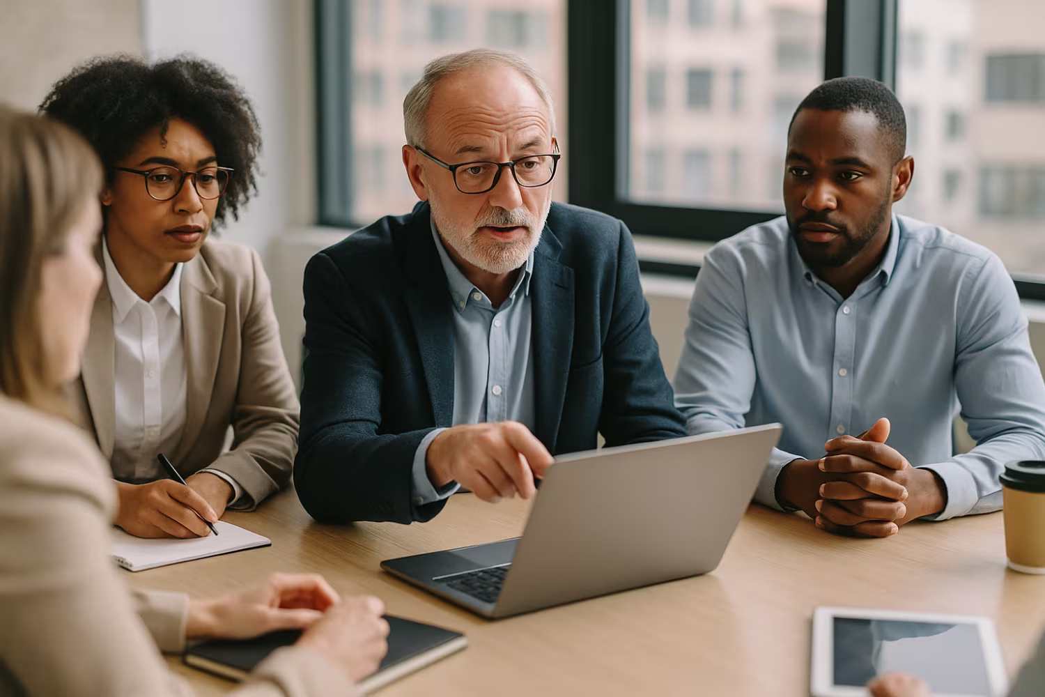 Diverse team conducting technology assessment