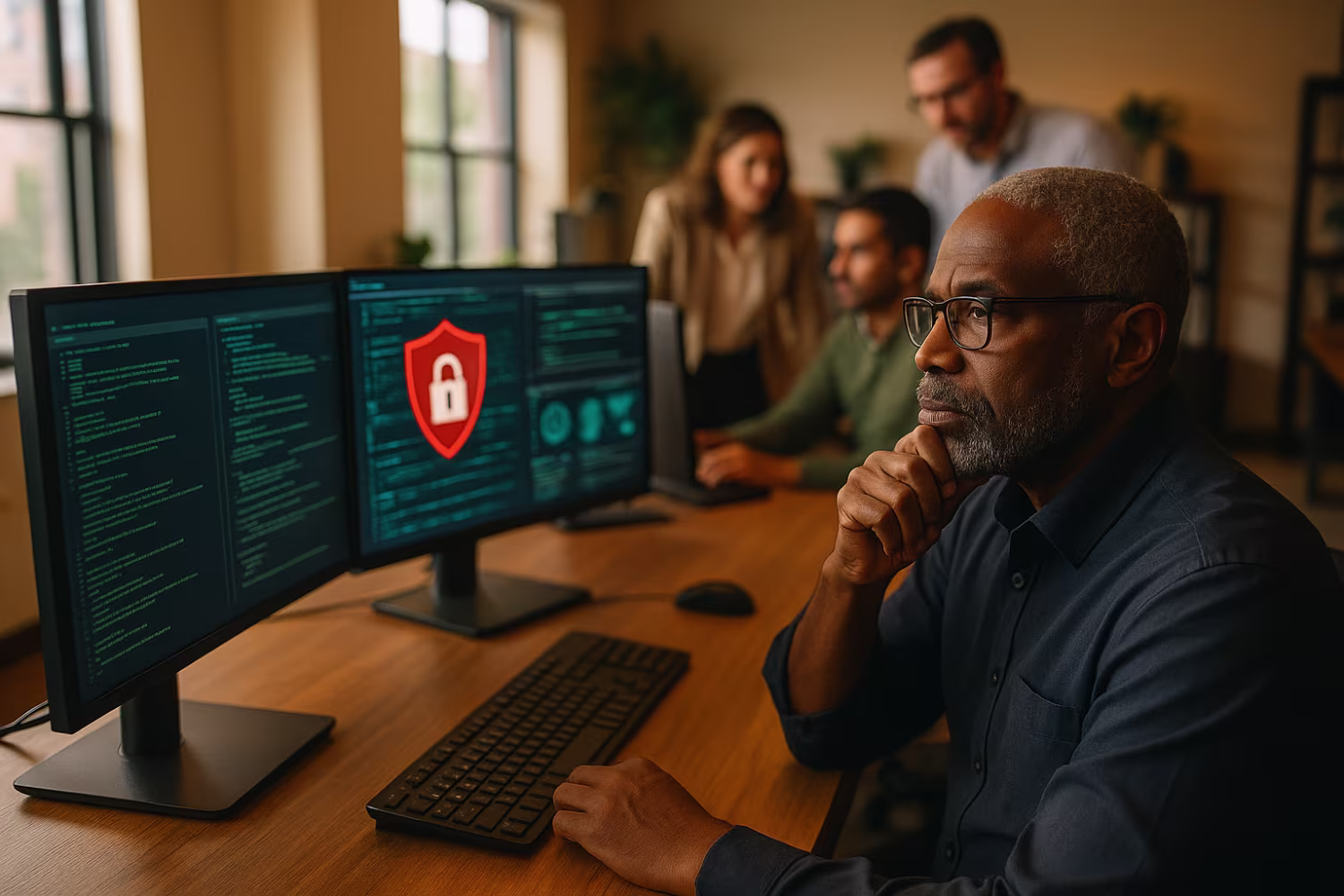 Cybersecurity expert preventing data breach