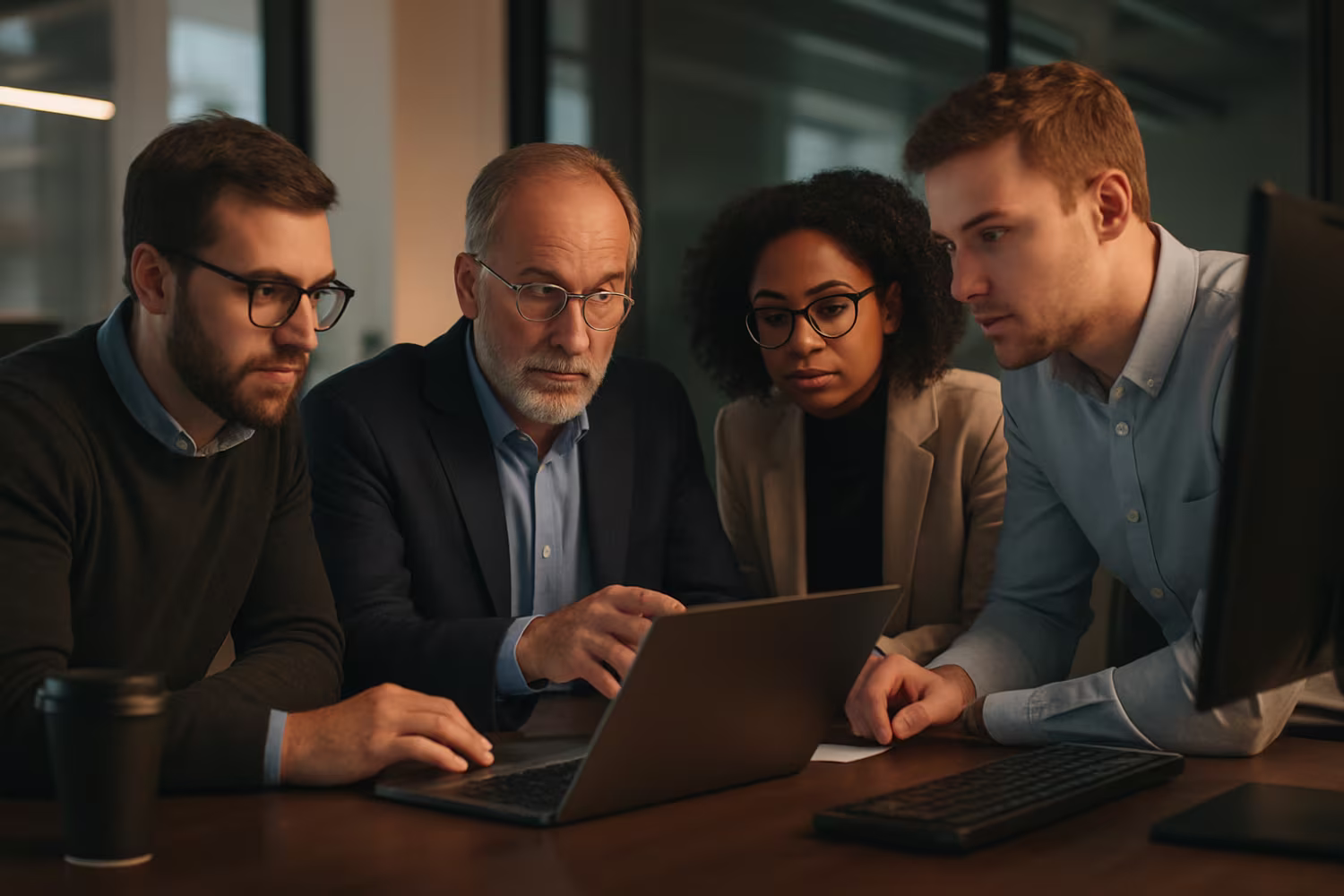 Team discussing cost of IT downtime