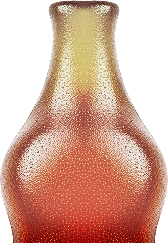 A close up of a bottle shaped gummy.