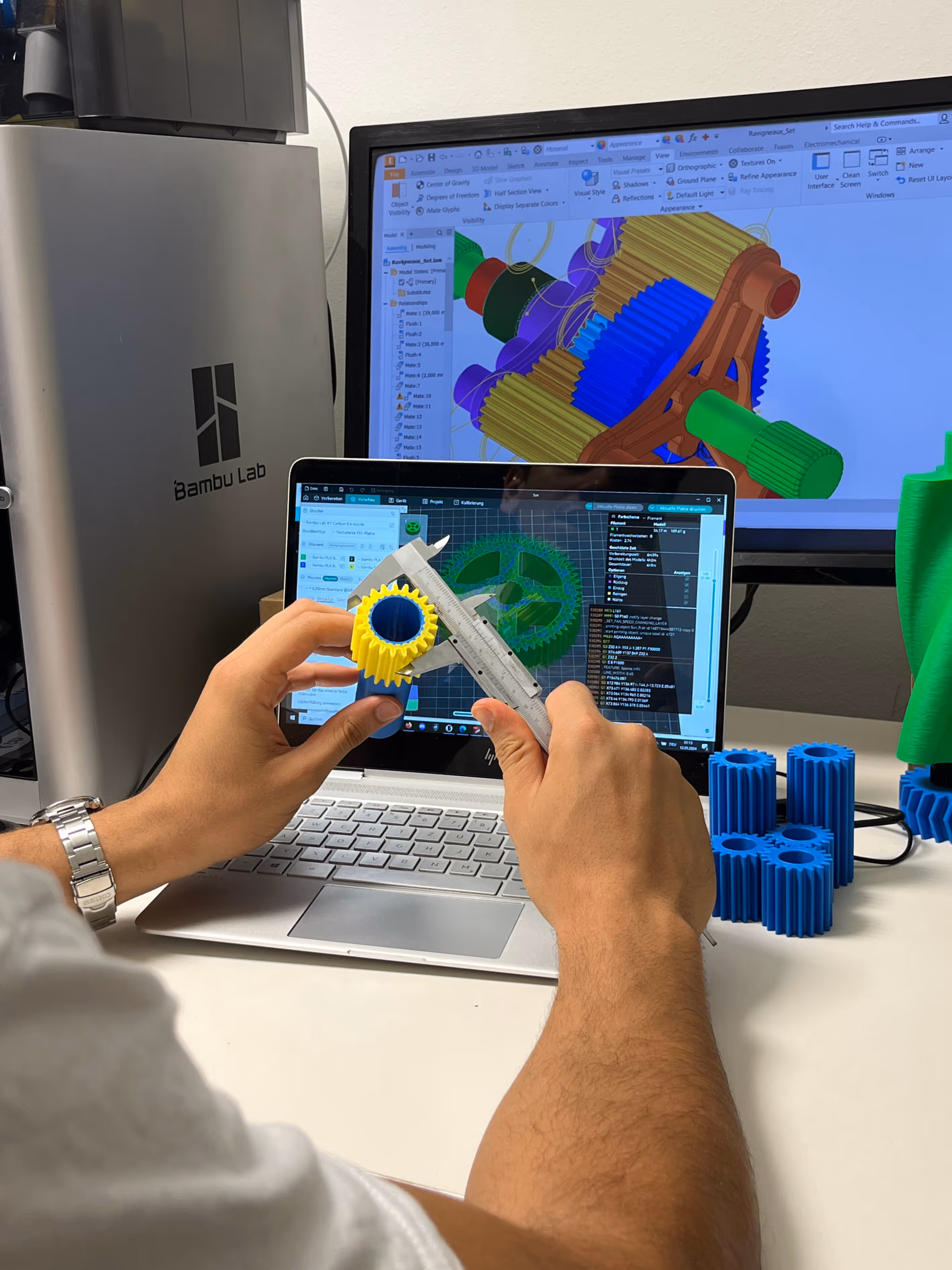 Braint3D entwirft einen neuen Prototypen in einem CAD-Programm