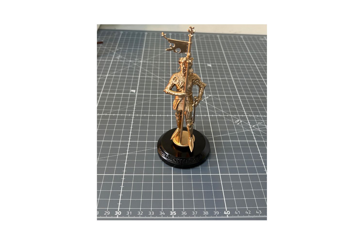 Goldener Ritter im 3D-Druck