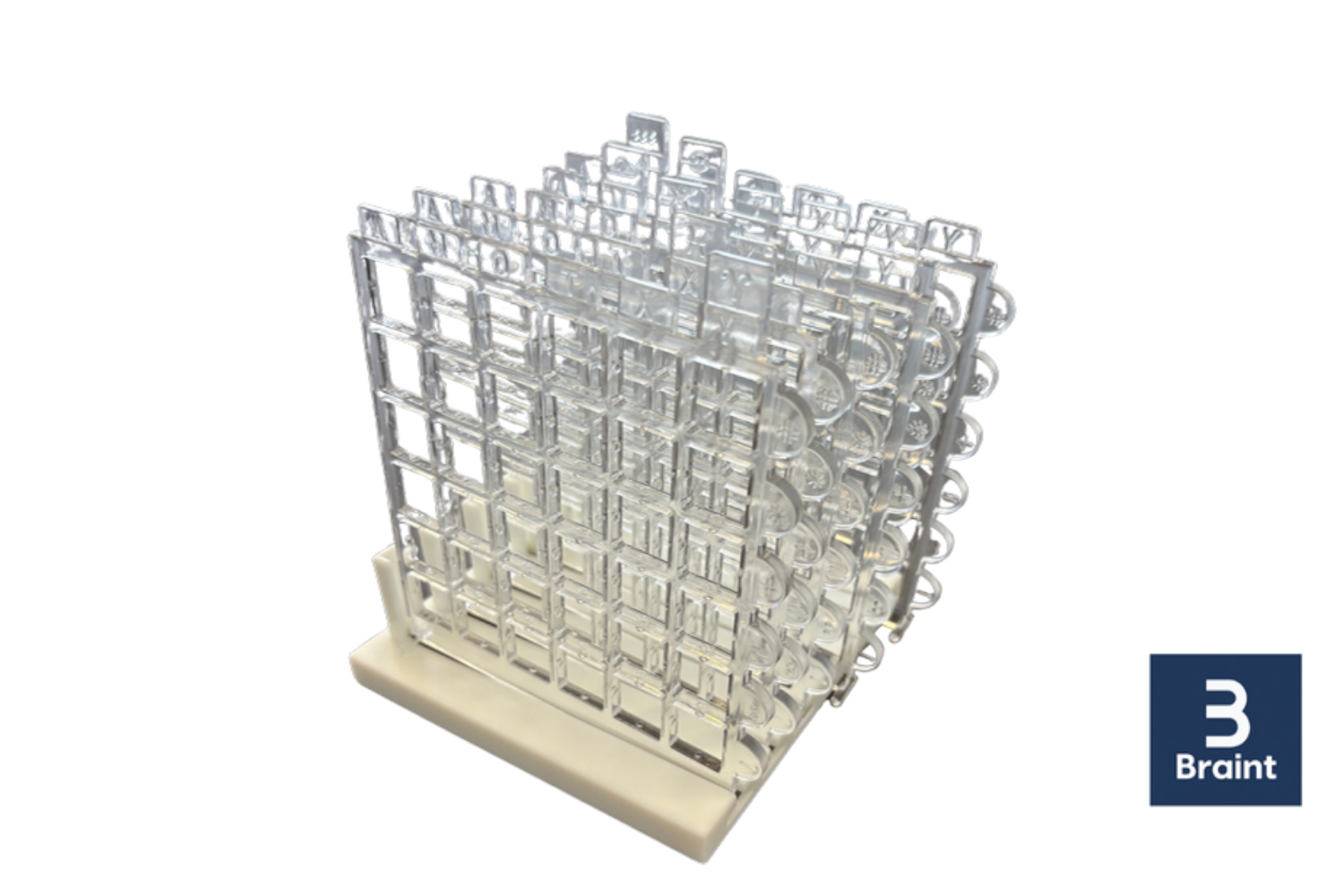3D Schiffe versenken aus transparentem Resin, freigestellt