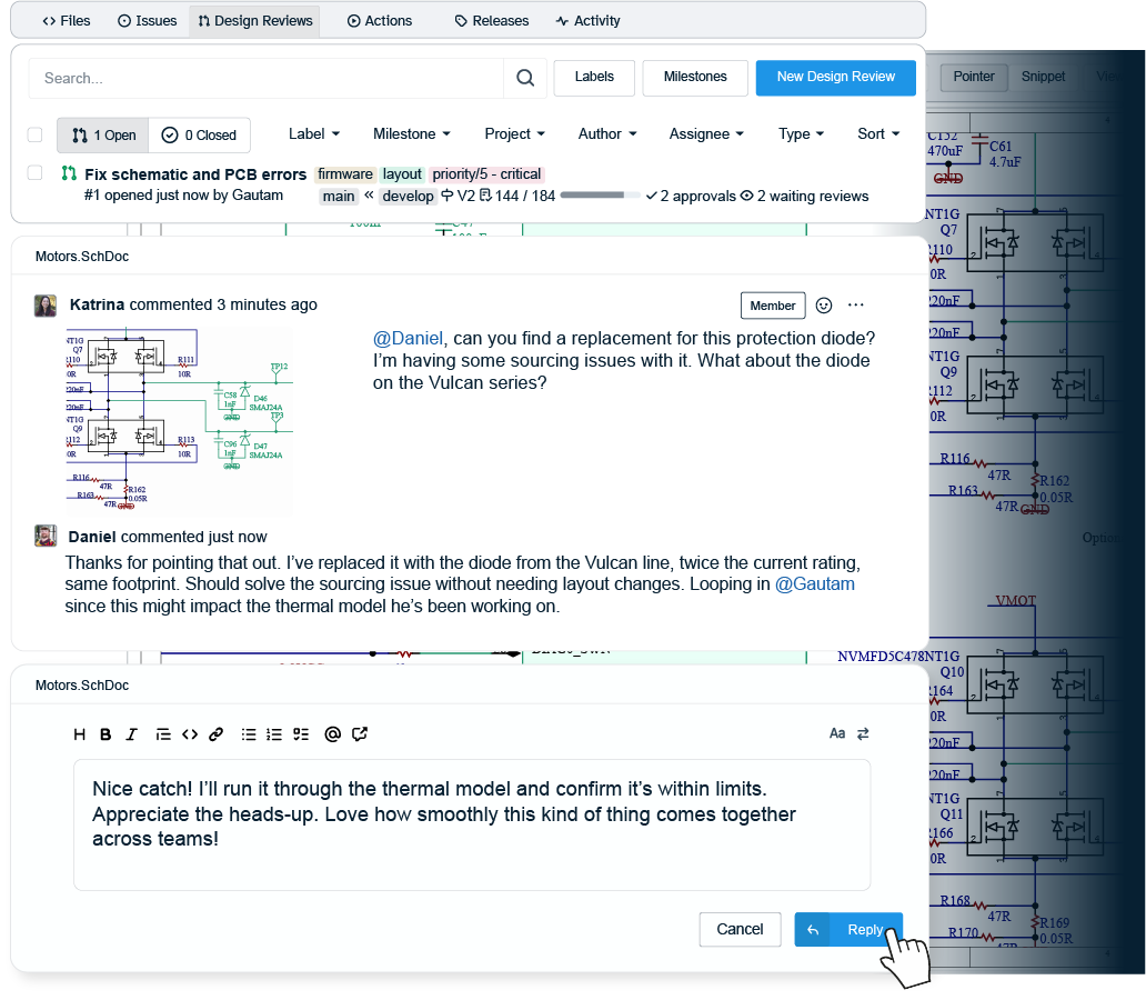 Design review in AllSpice