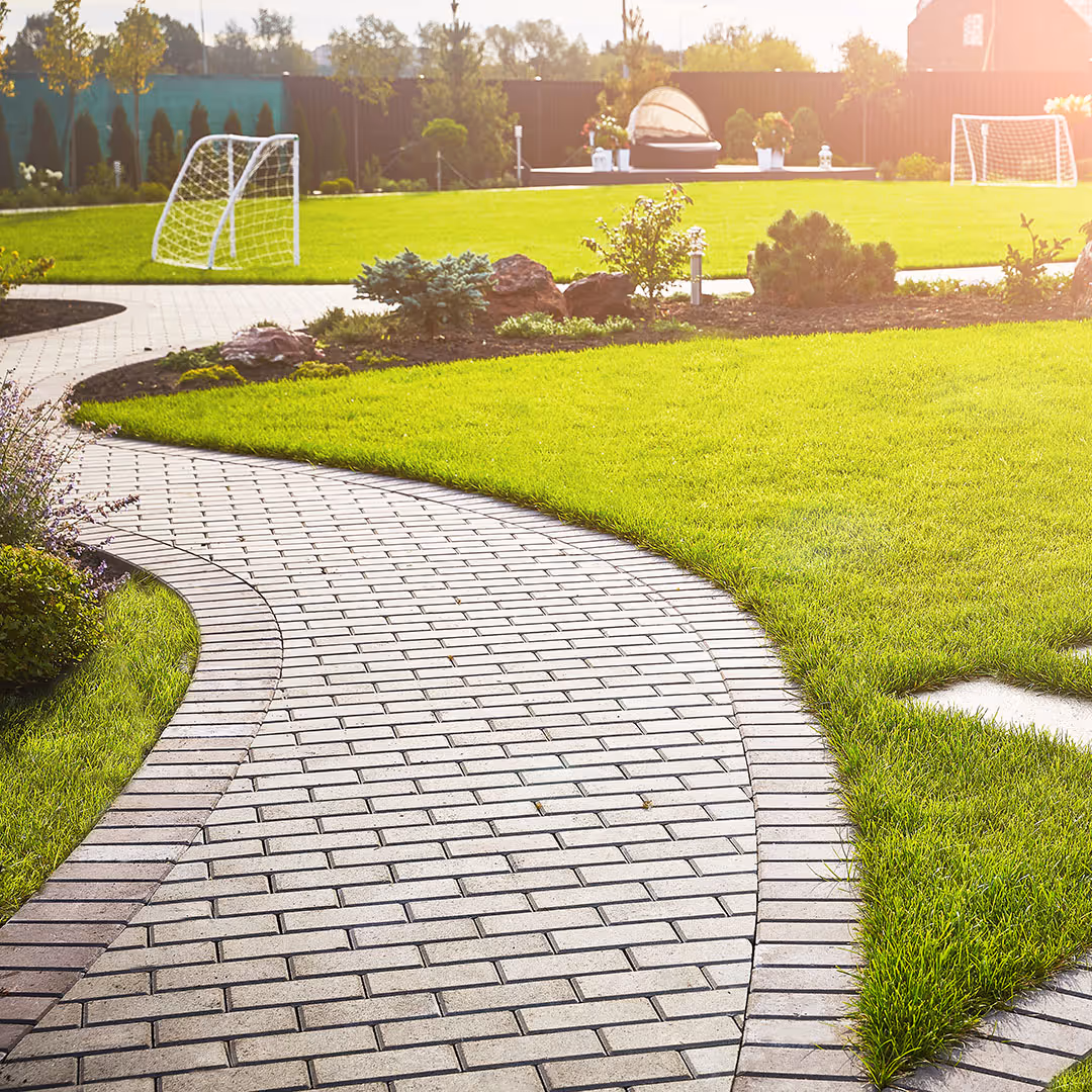 freshly cut grass in park maintained by Eden Landscaping LLC