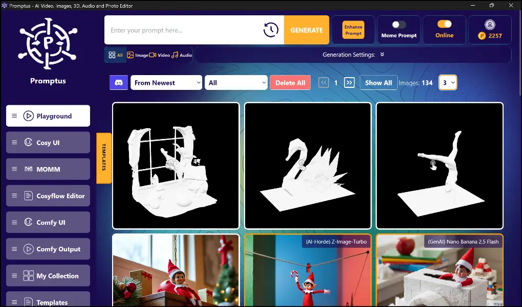 you can generate AI images from existing pictures for free using tools like Promptus, which offers image-to-image AI generation