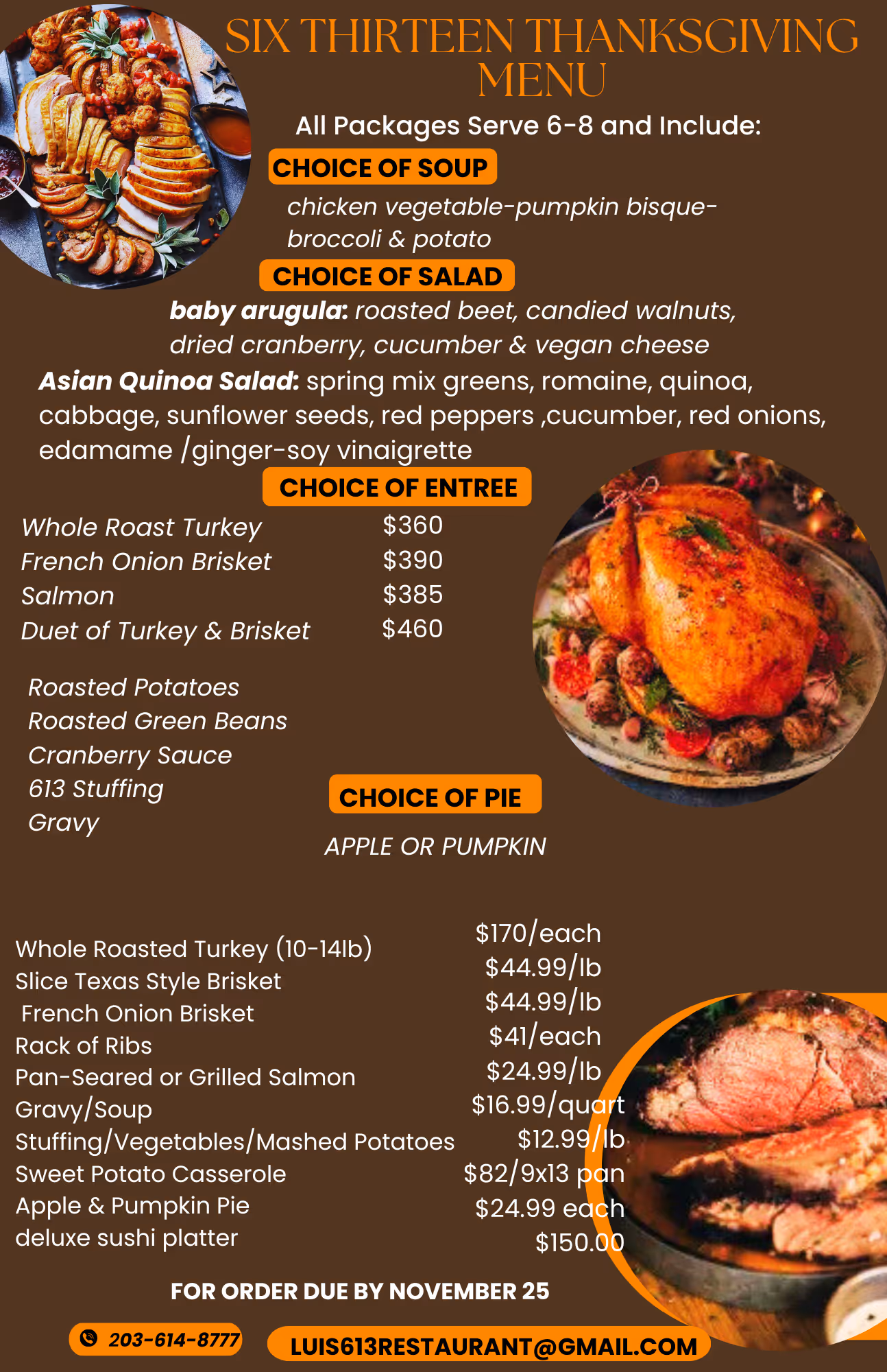Thanksgiving Menu