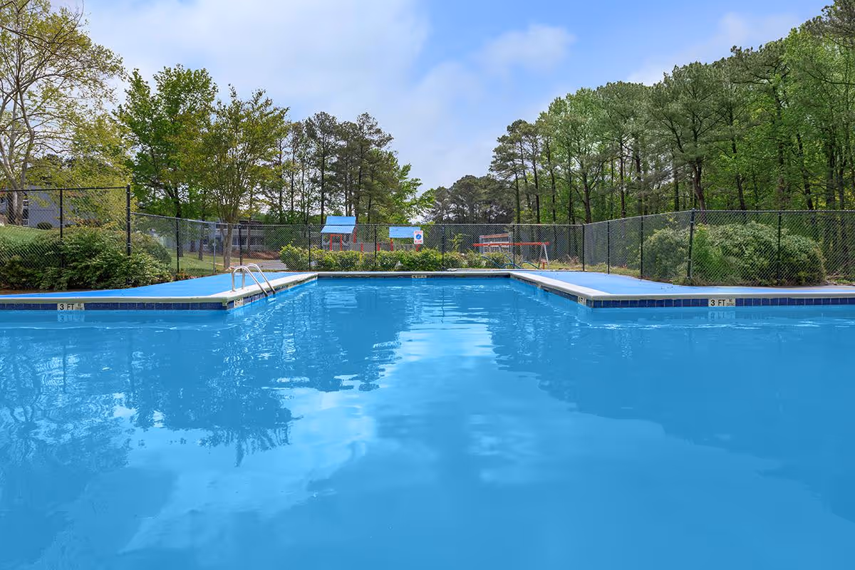 crystal clear pool area