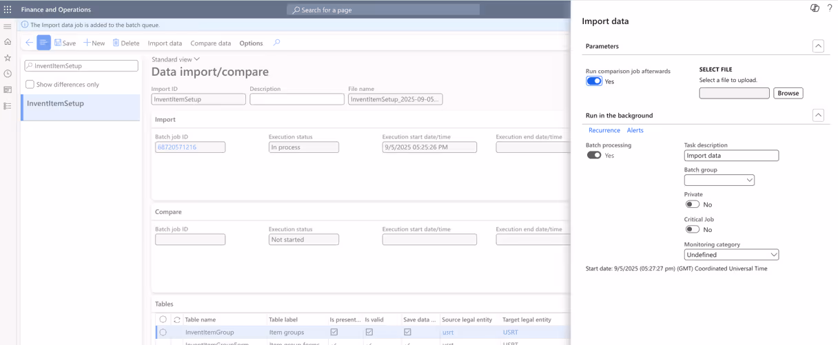 Data import