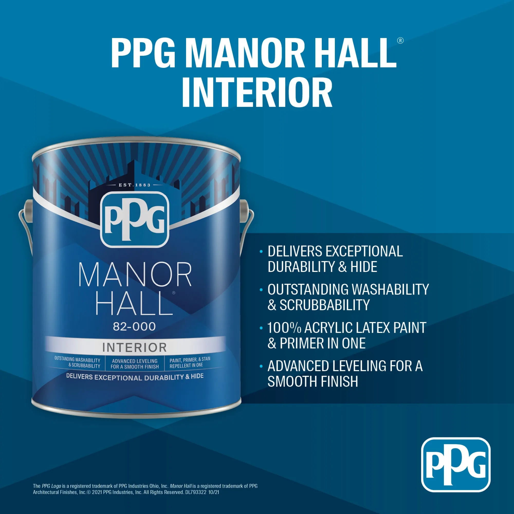 PPG Manor Hall Interior showcase. Zoerner Paints Plus, a premier paint store in Covington LA. Also serving Mandeville, Madisonville, Abita Springs, Hammond, and surrounding areas.