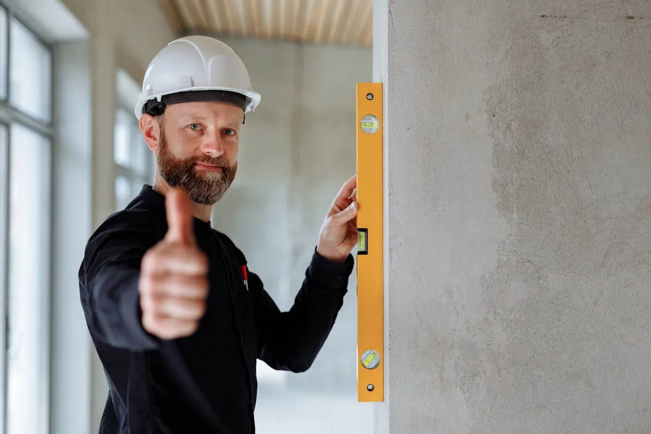 Contractor with a hard hat giving a thumbs up to the camera. Zoerner Paints Plus works with painting contractors and general contractor with all things paint related as well as makes deliveries to their location in Mandeville, Covington, Madisonville, Abita Springs, Hammond, and surrounding areas.