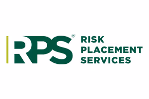 Logo with the letters RPS in large green font separated by a vertical gold line, and the words Risk Placement Services in green capital letters to the right.