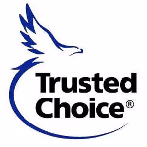 Trusted Choice logo with a stylized blue eagle above the text.