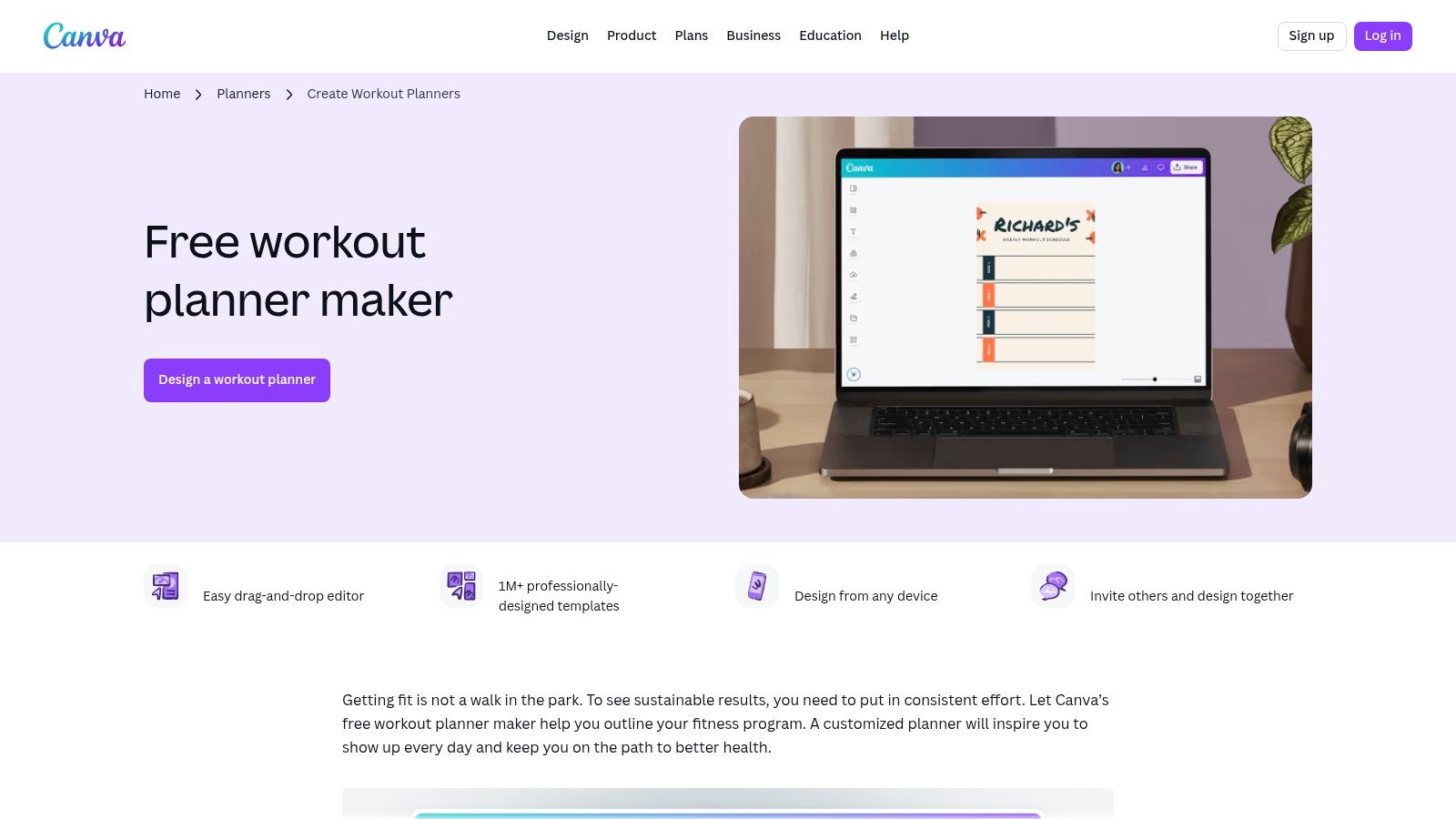 Canva: For Visually Appealing, Highly Sharable Plans