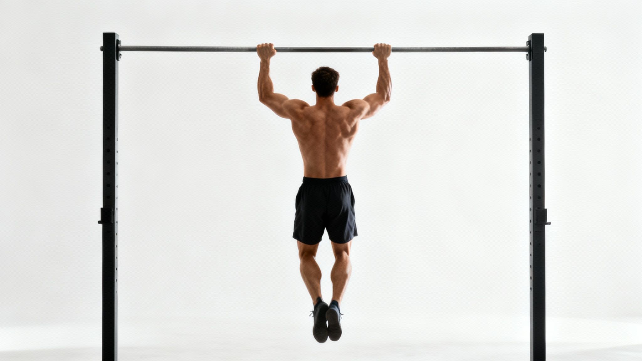 A person performing a pull-up as part of a challenge