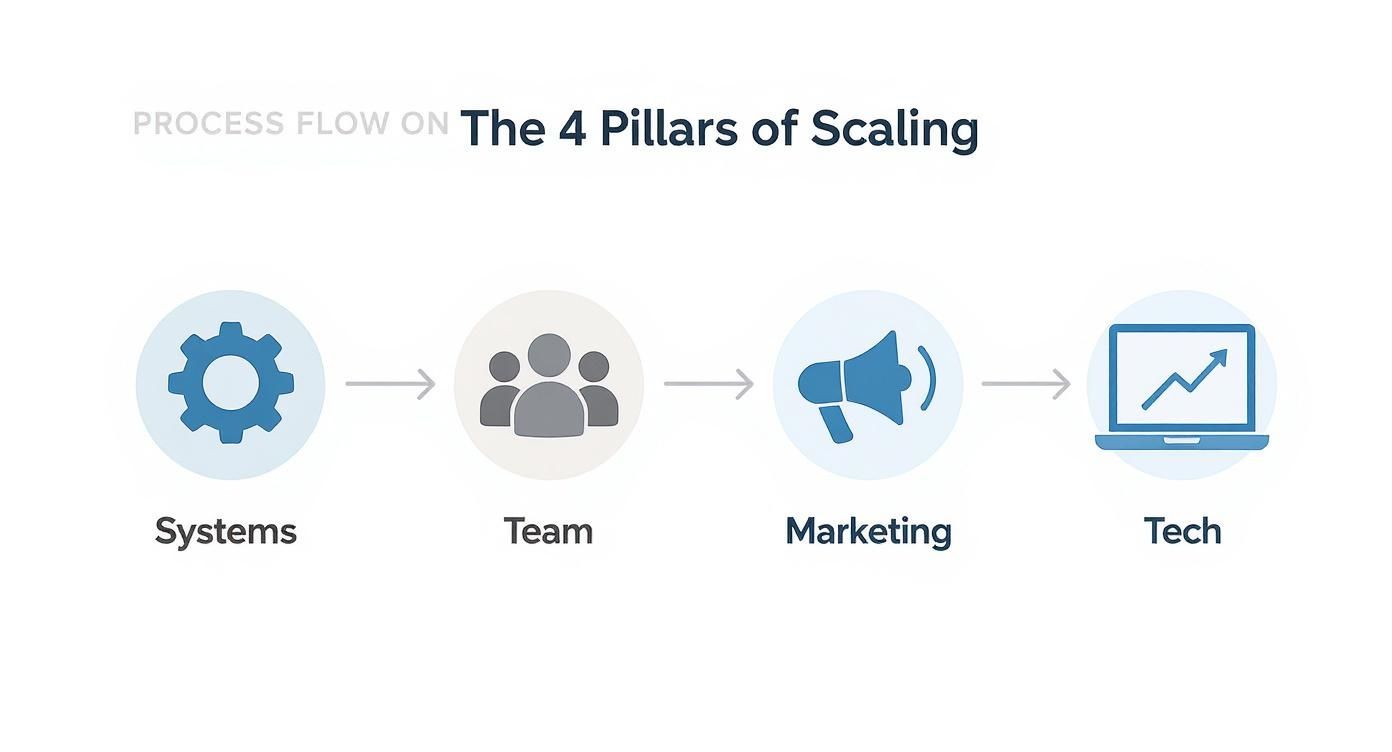 Infographic about how to scale a service business