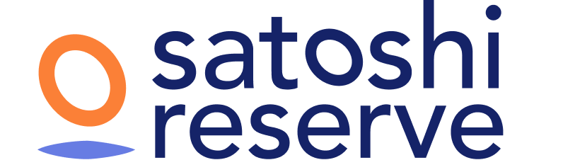 THe logo of the satoshi reserve: blue and gold