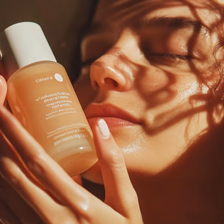 Serum in Hand Sunlight Derma Webflow Template | BRIX Templates