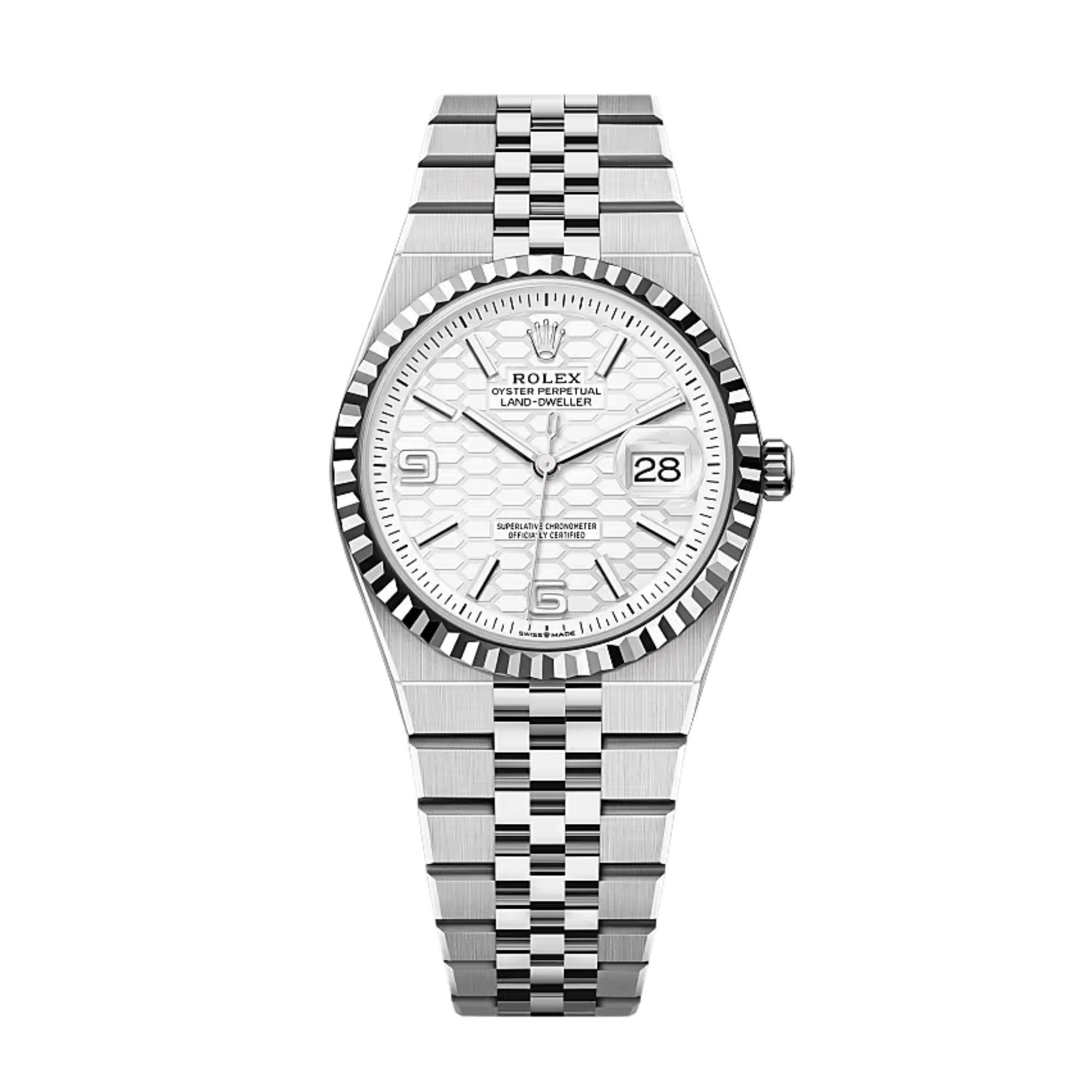 Land-Dweller Steel Jubilee White Dial 36mm
