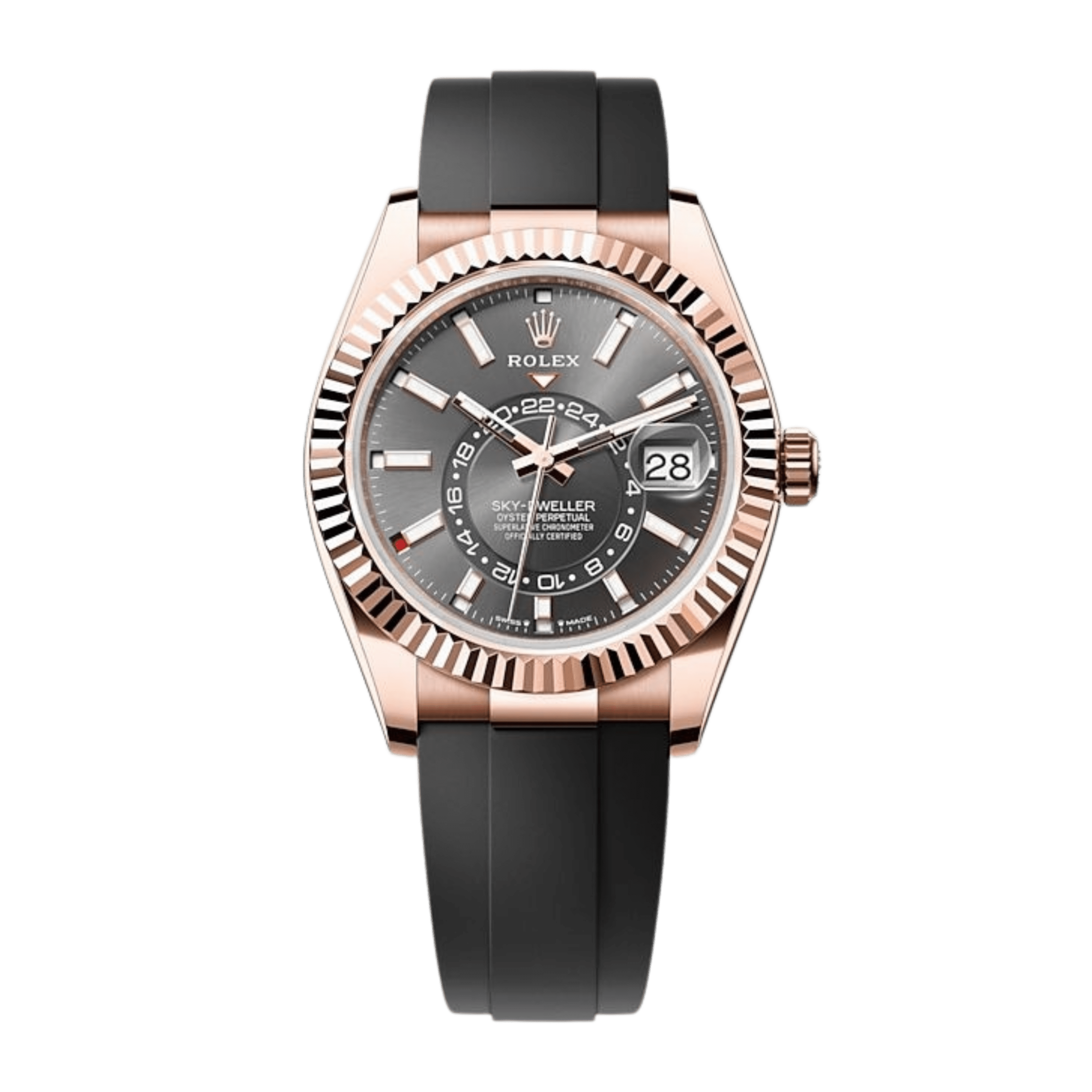 Sky-Dweller Rose Gold Oysterflex Grey Dial 42mm