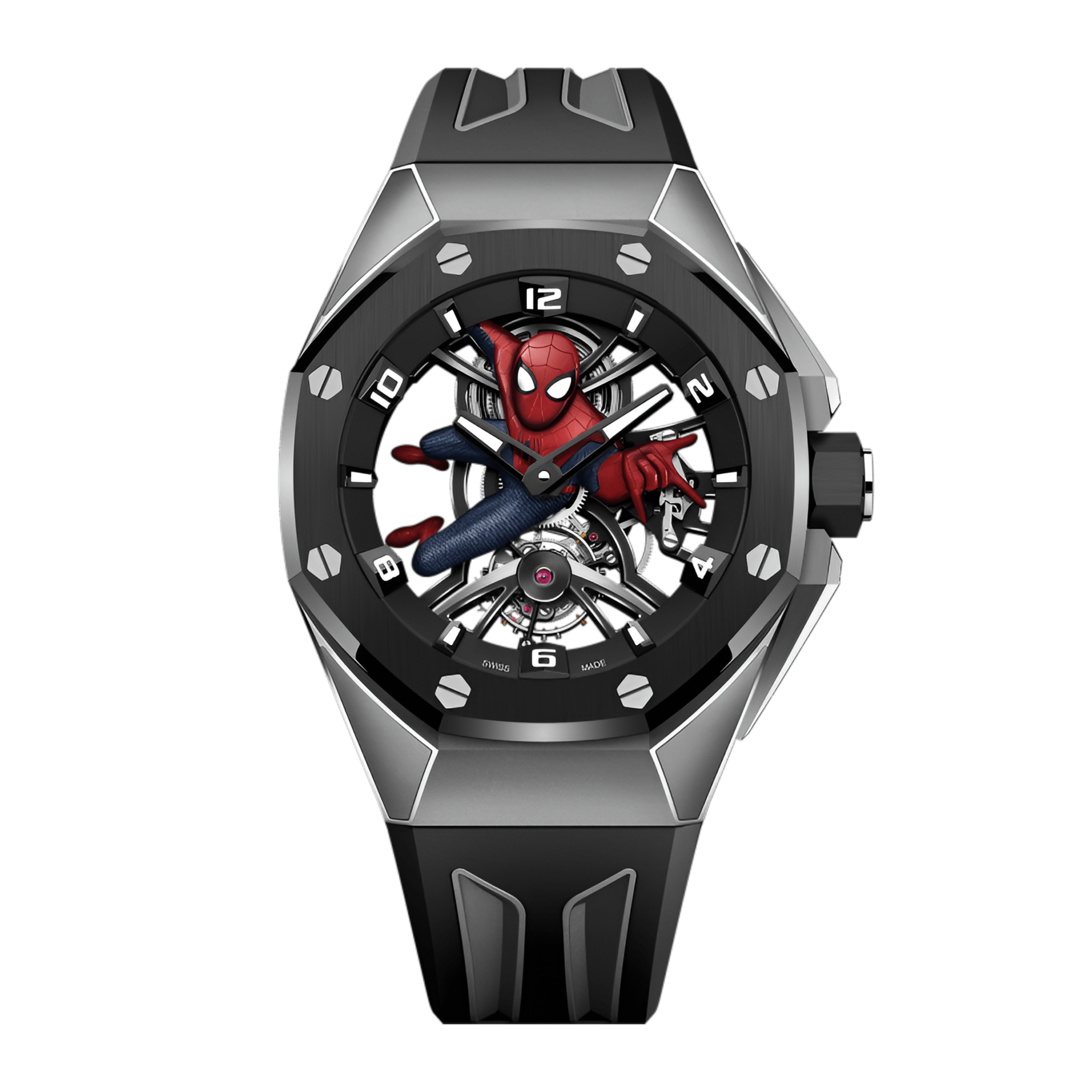 Royal Oak Concept Spiderman Flying Tourbillon Titanium Ceramic Multi Color Dial 42mm