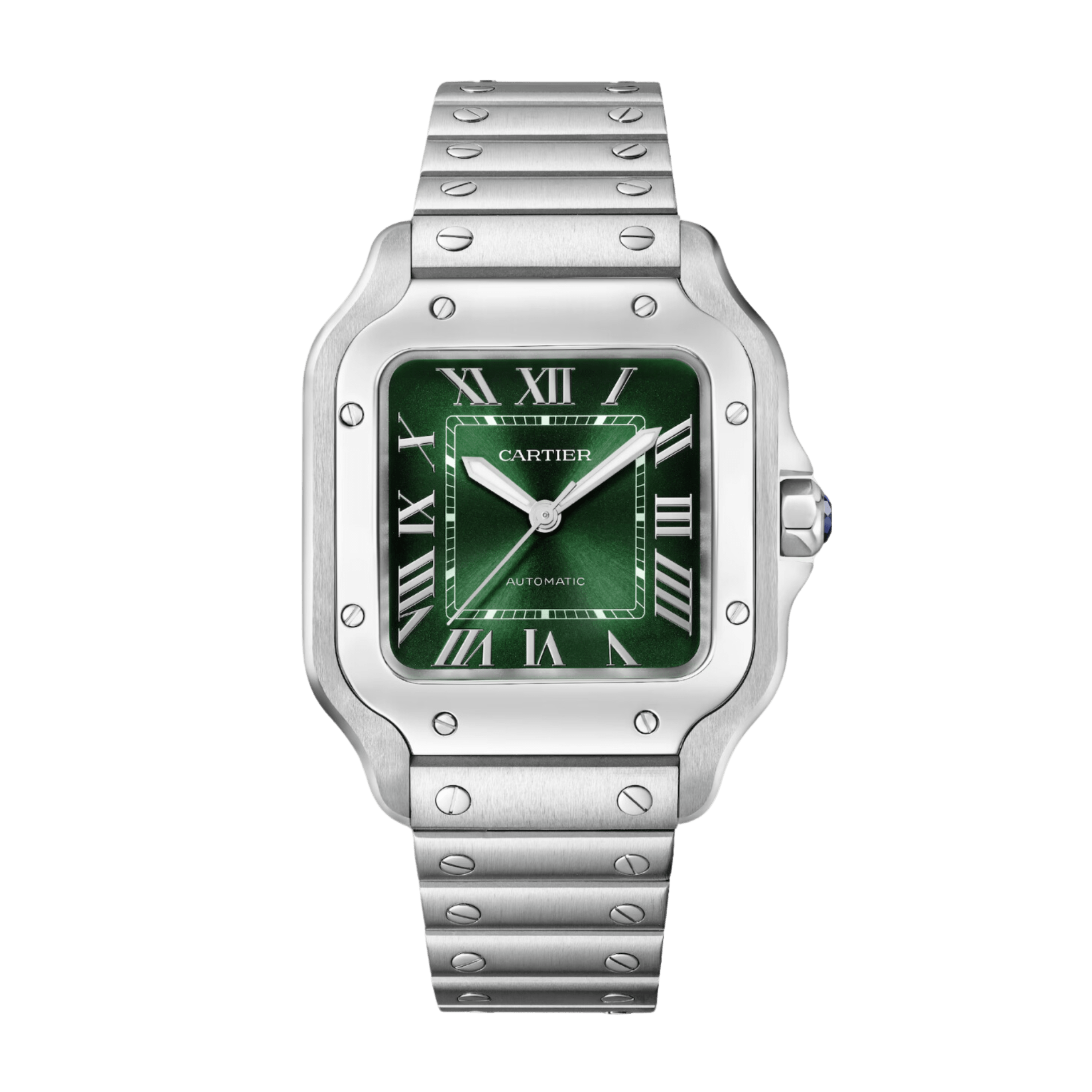 Santos de Cartier Steel Green Dial 35mm