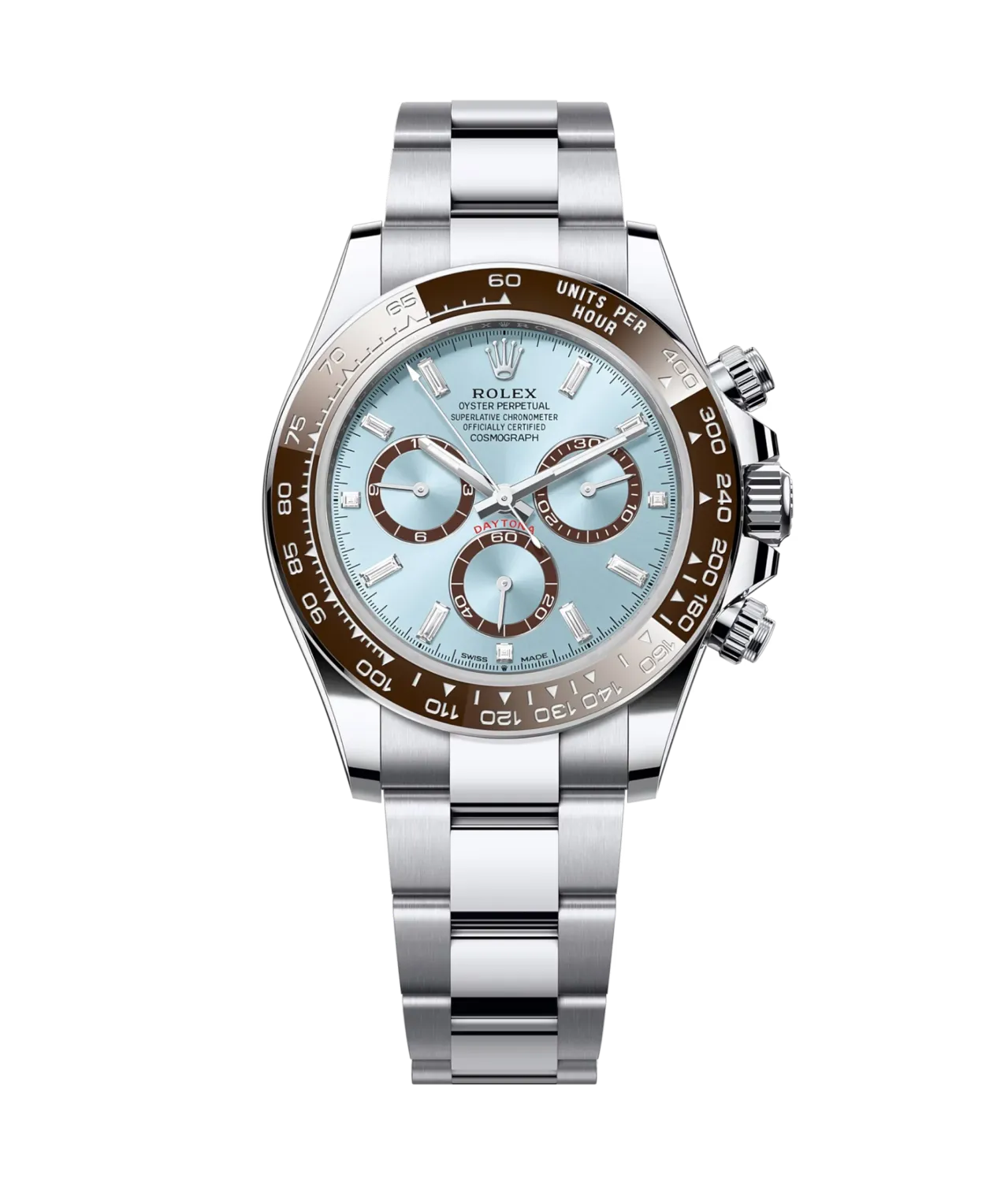 Daytona Platinum Ice Blue Diamond Baguette Dial 40mm