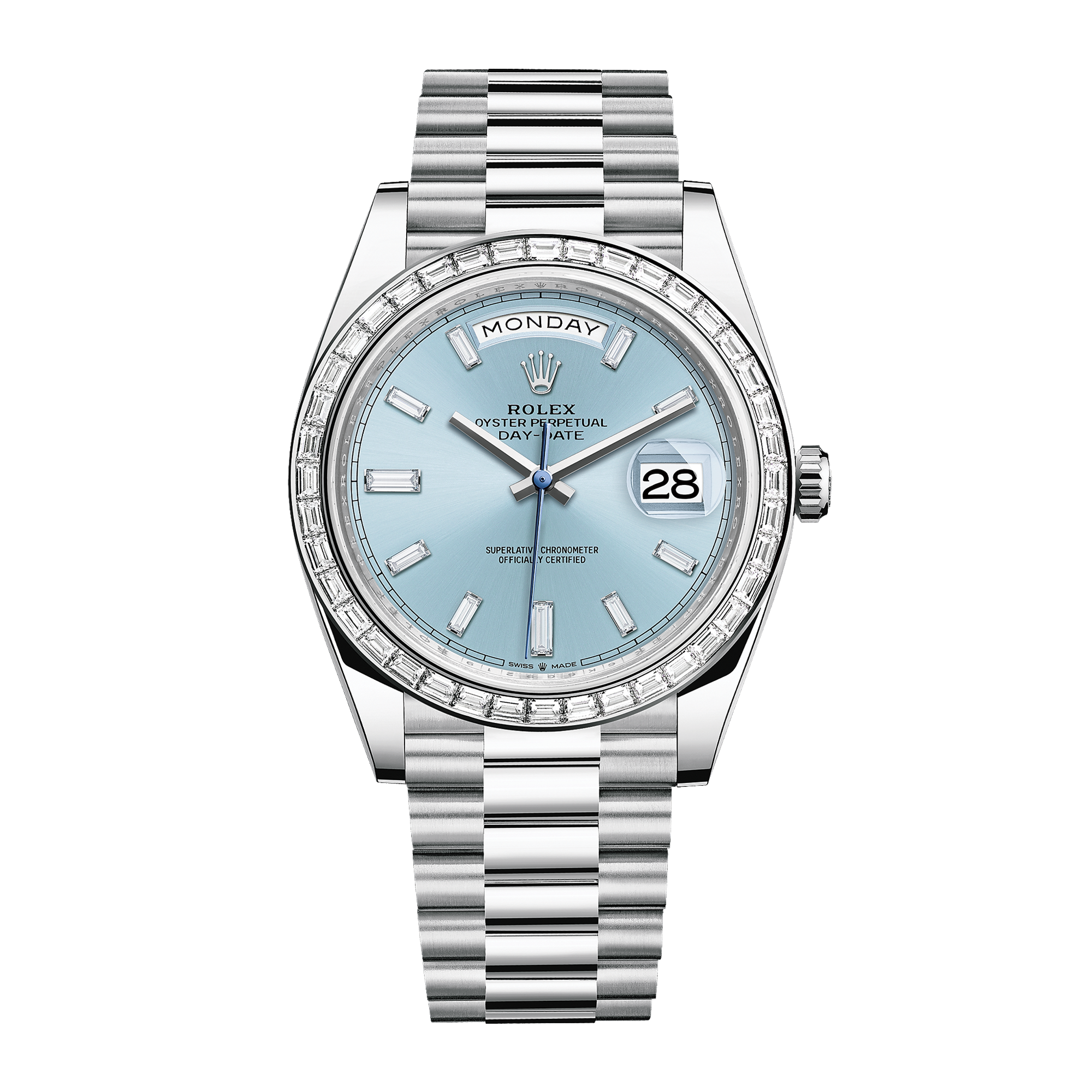 Day-Date Platinum Diamond Blue Dial 40mm