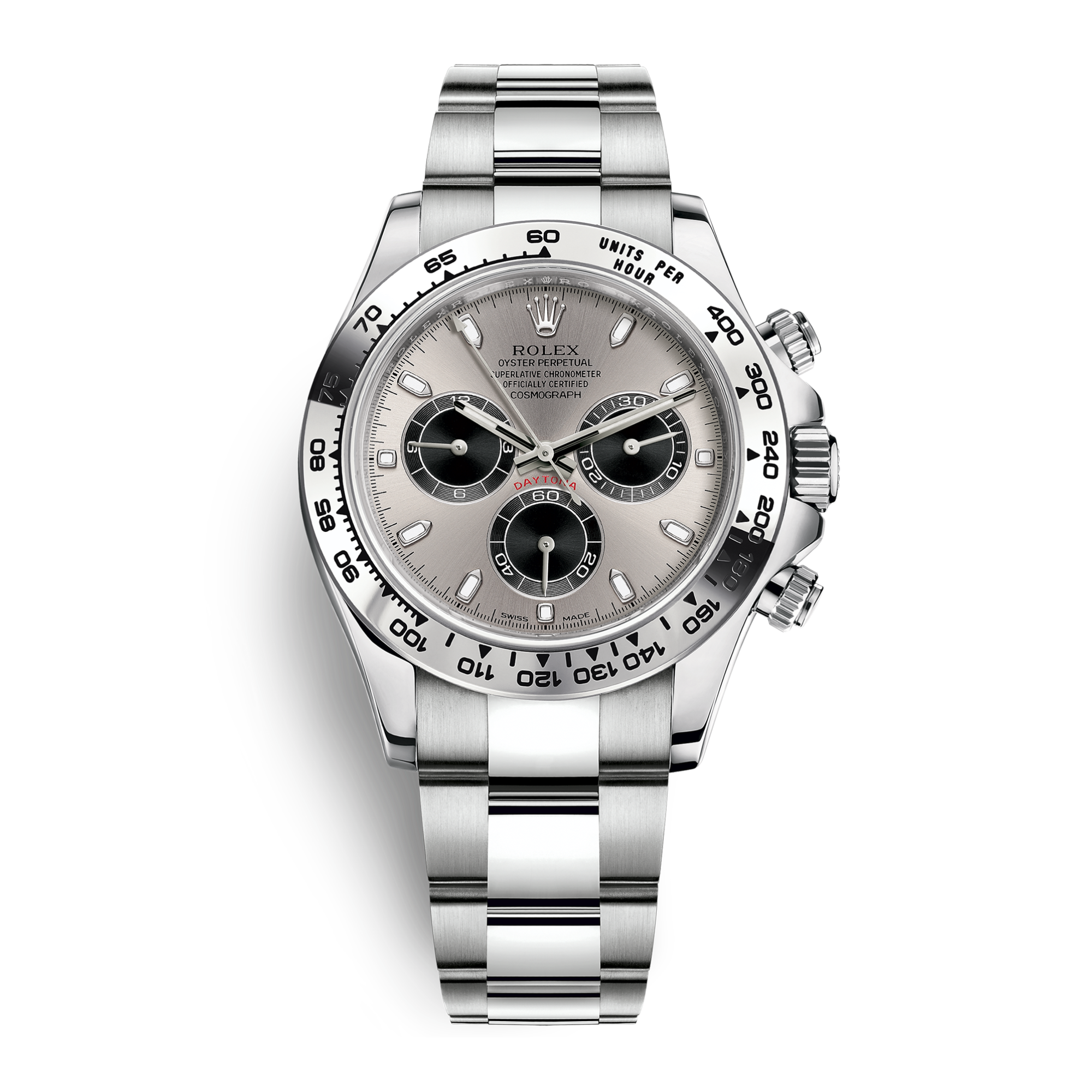 Daytona White Gold Silver Dial 40mm