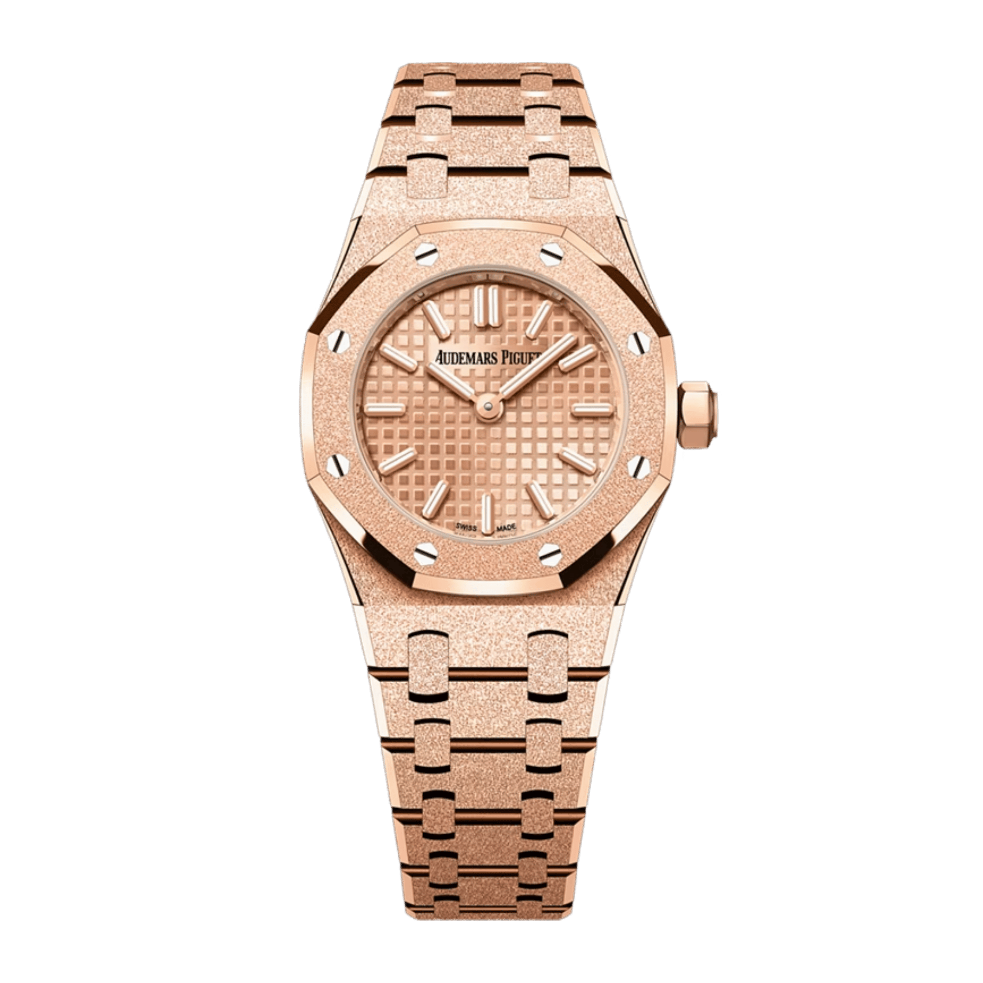 Royal Oak Mini Frosted Rose Gold Pink Dial 23mm
