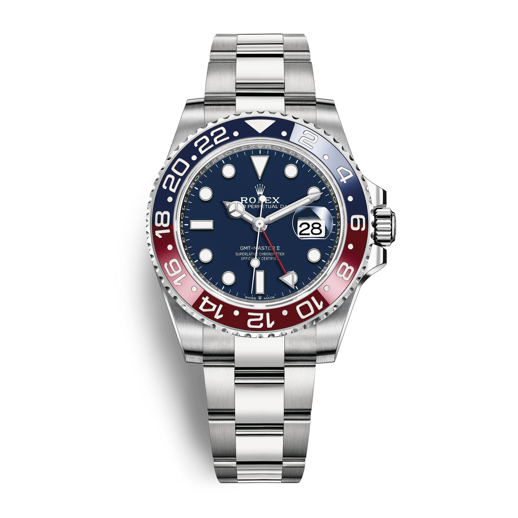 GMT-Master II White Gold Blue Dial "Pepsi" 40mm