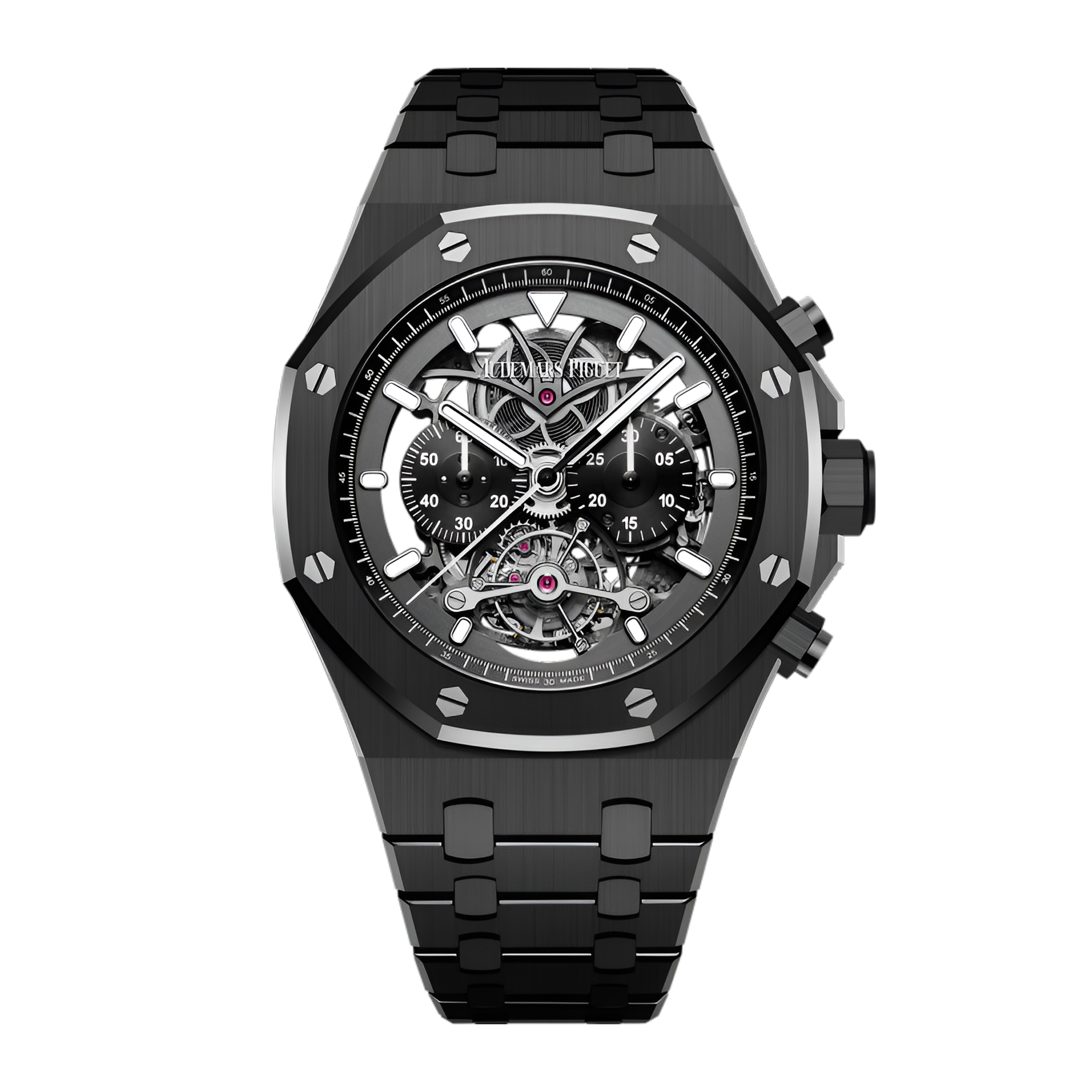 Royal Oak Tourbillon Chronograph Titanium Ceramic Openworked Dial 44mm
