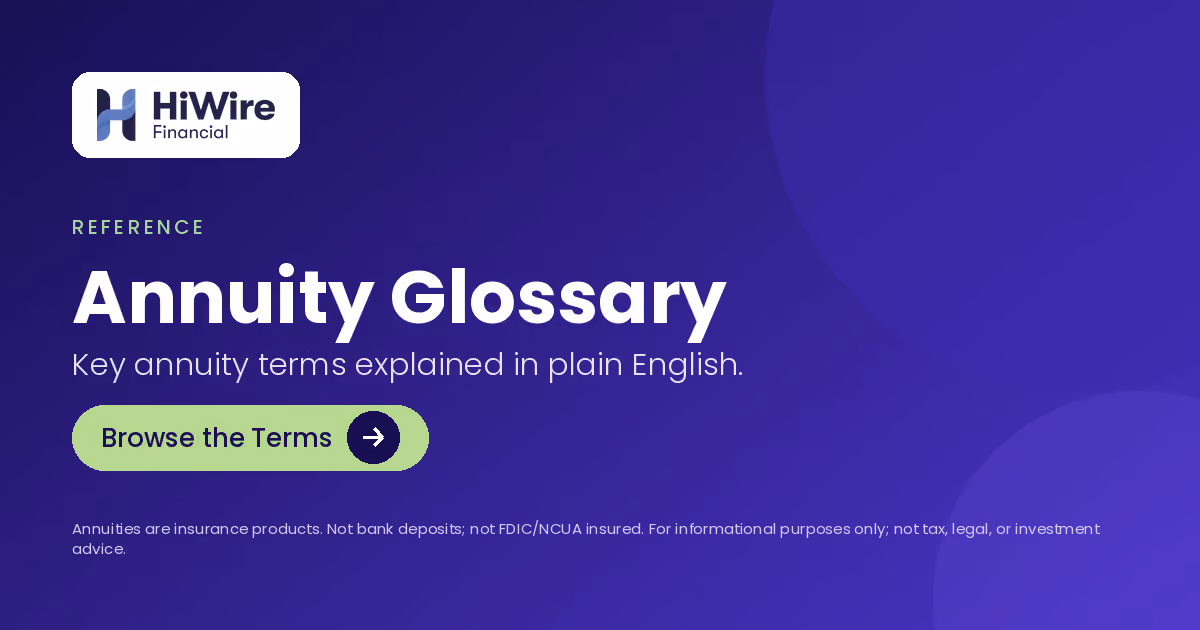 Annuity glossary