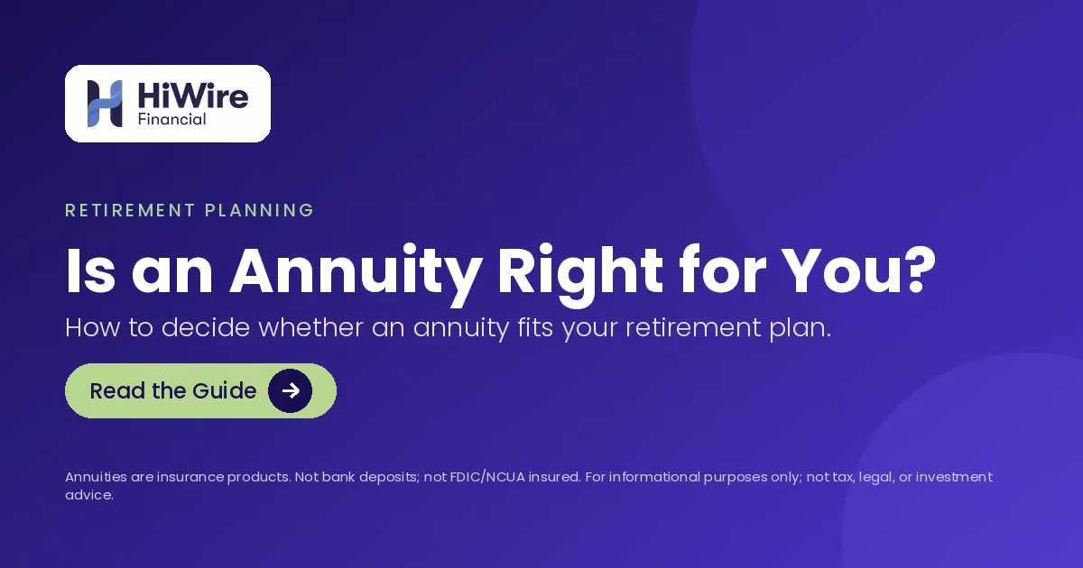 Is an annuity right for you