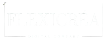 Le logo Flexicréa en blanc