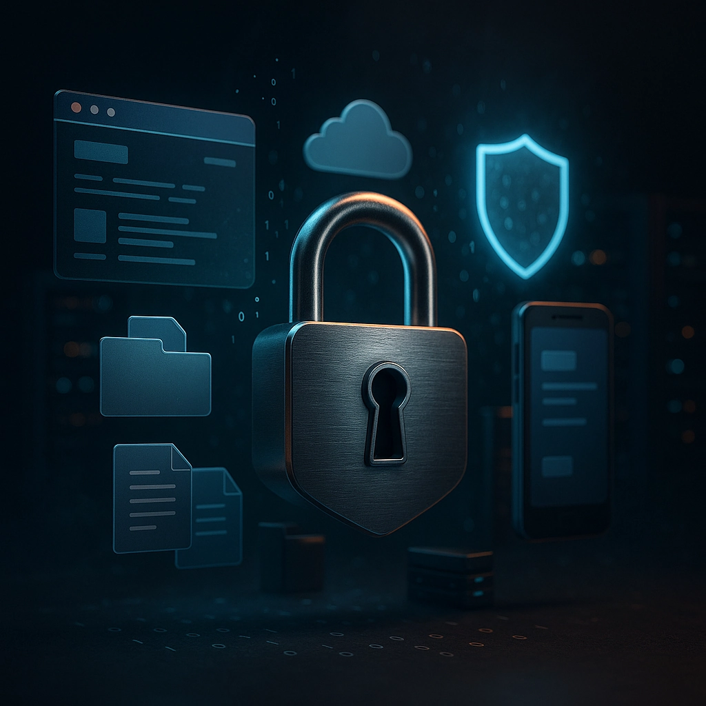 Un cadenas qui représente La protection de données numériques