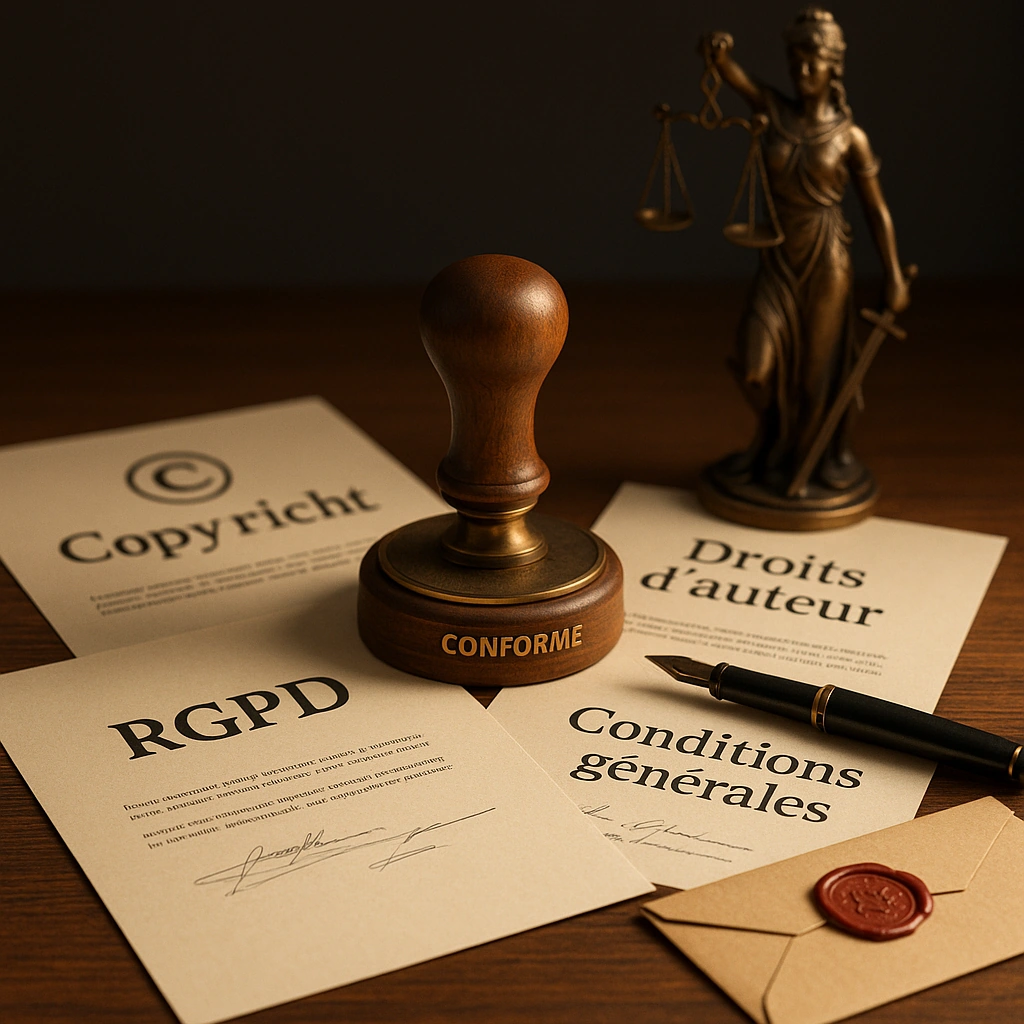 Des documents administratifs signés et approuvés pour le RGPD les droits d'auteur et les conditions générales