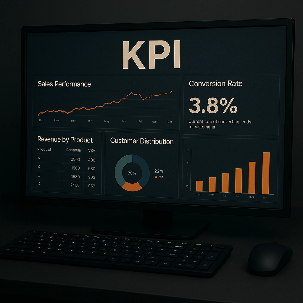 Un tableau de suivi qui affiche les indicateurs de performance KPI