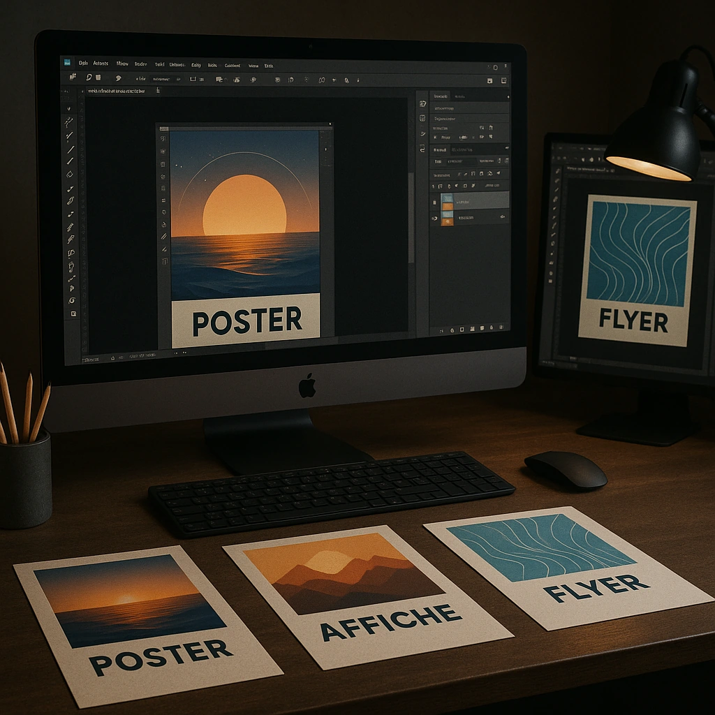 De la création de visuels impactant pour des entreprises (réseaux sociaux, affiche, pancarte)