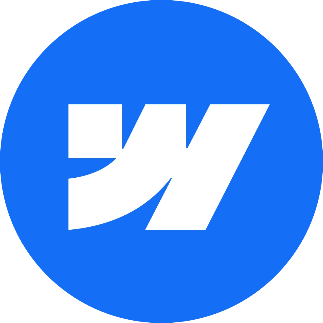 Le logo circulaire de Webflow