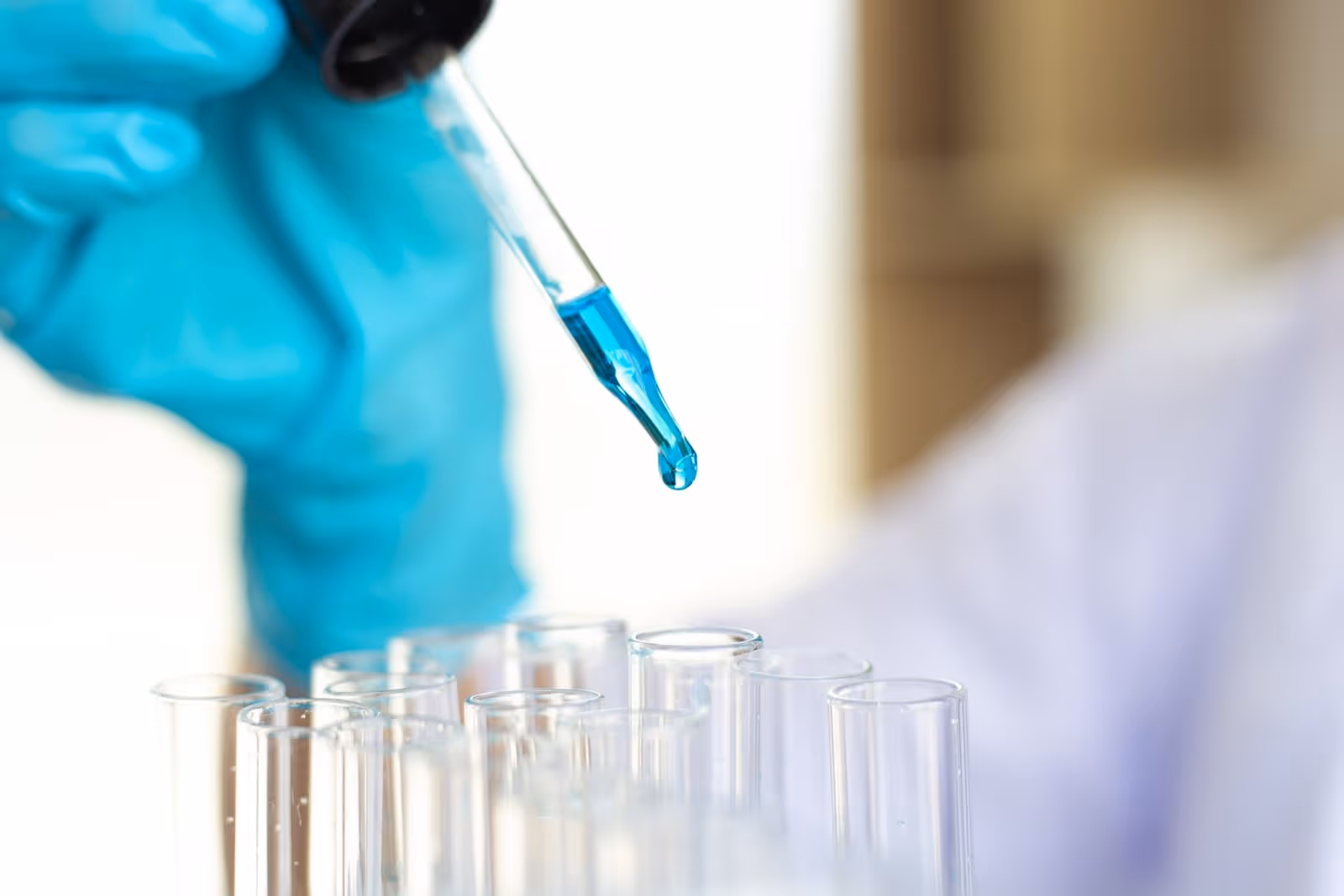 Lab technician testing for HPV