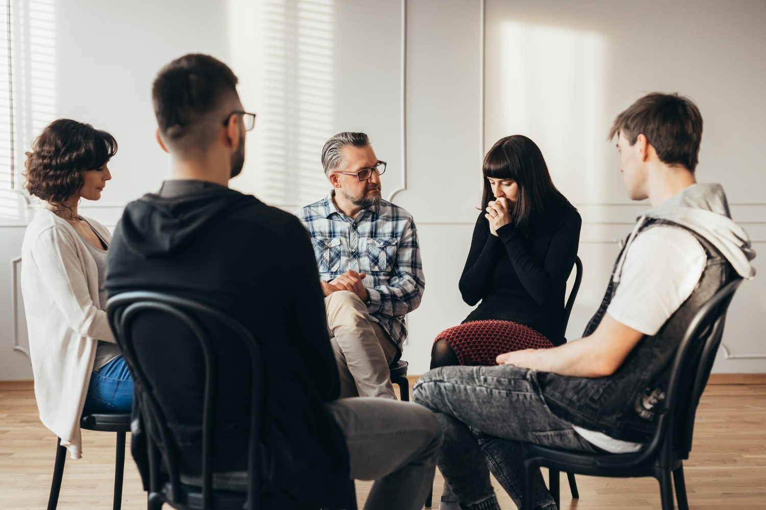 Group therapy session as part of outpatient addiction treatment in Nampa, Idaho.
