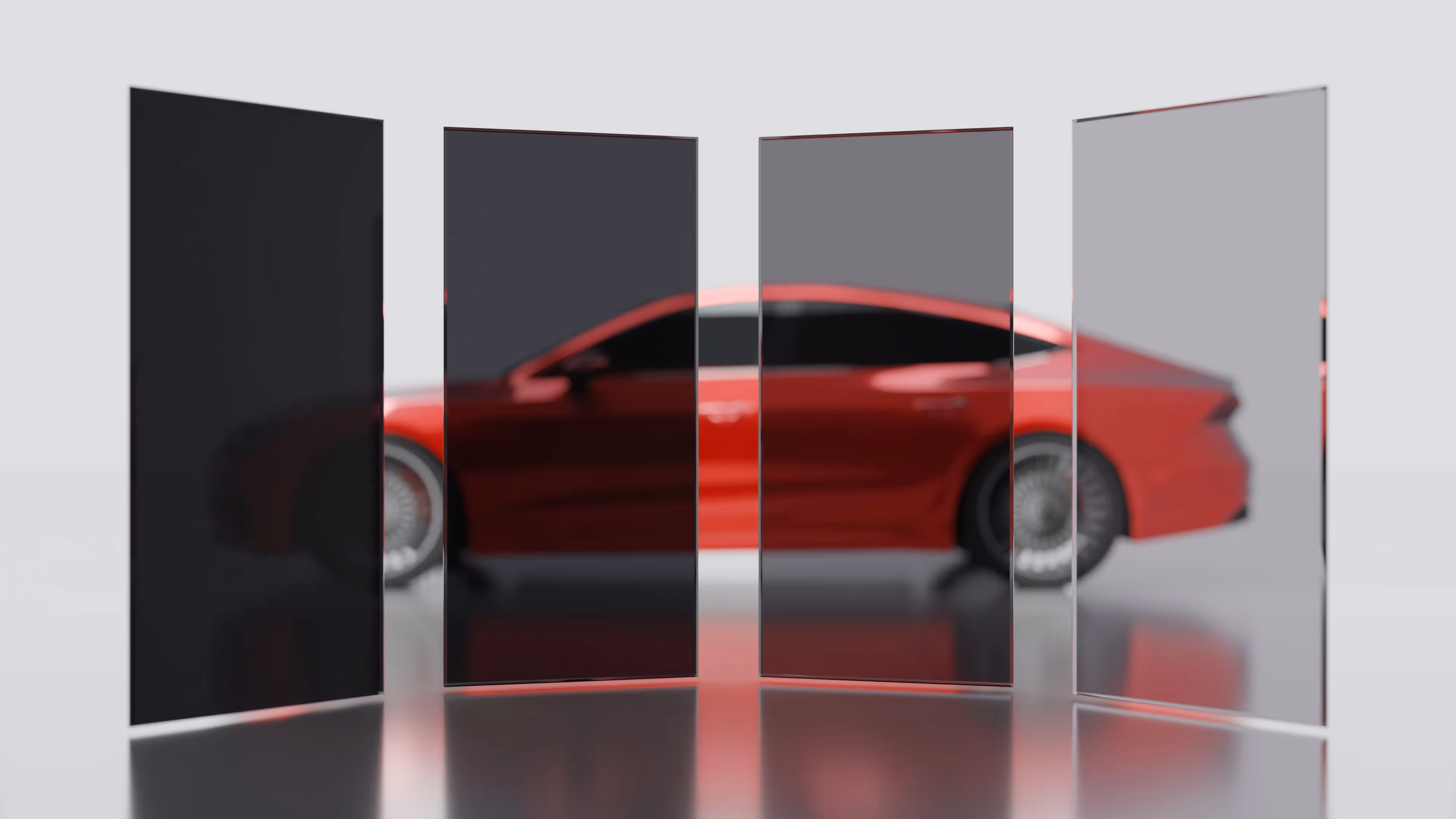 Professional SunTek window tint installation on red sedan in Fishkill NY for privacy, heat rejection, and UV protection.