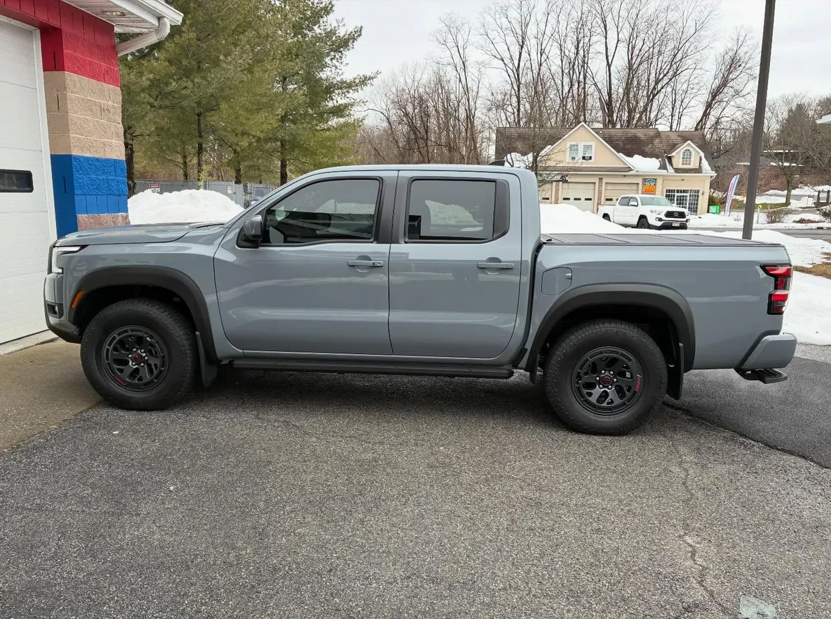 Nissan Frontier outside KOD after its Feynlab V3 coating and front-window tint project