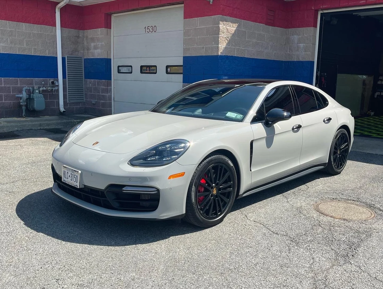White Porsche Panamera — Paint protection film at KOD Auto Films