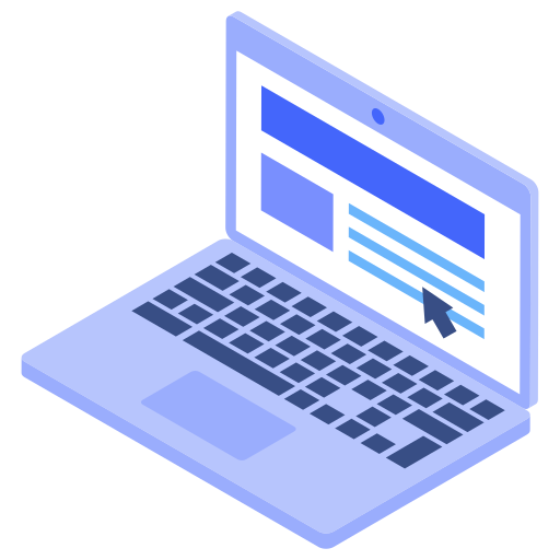 Icon d'un ordinateur illustrant un achat unique d'un siteweb
