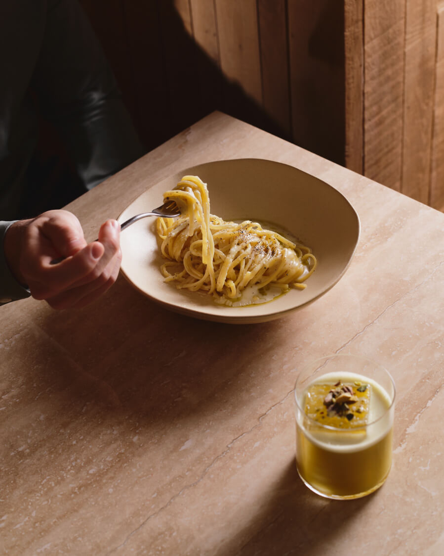 prepared dish on wooden table